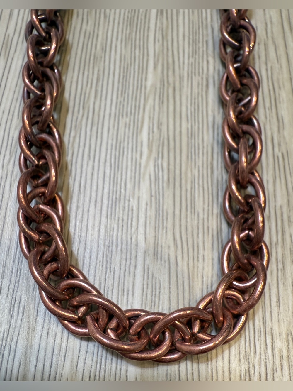 Vintage Copper Links Chain Necklace 19” Women’s Exc condition